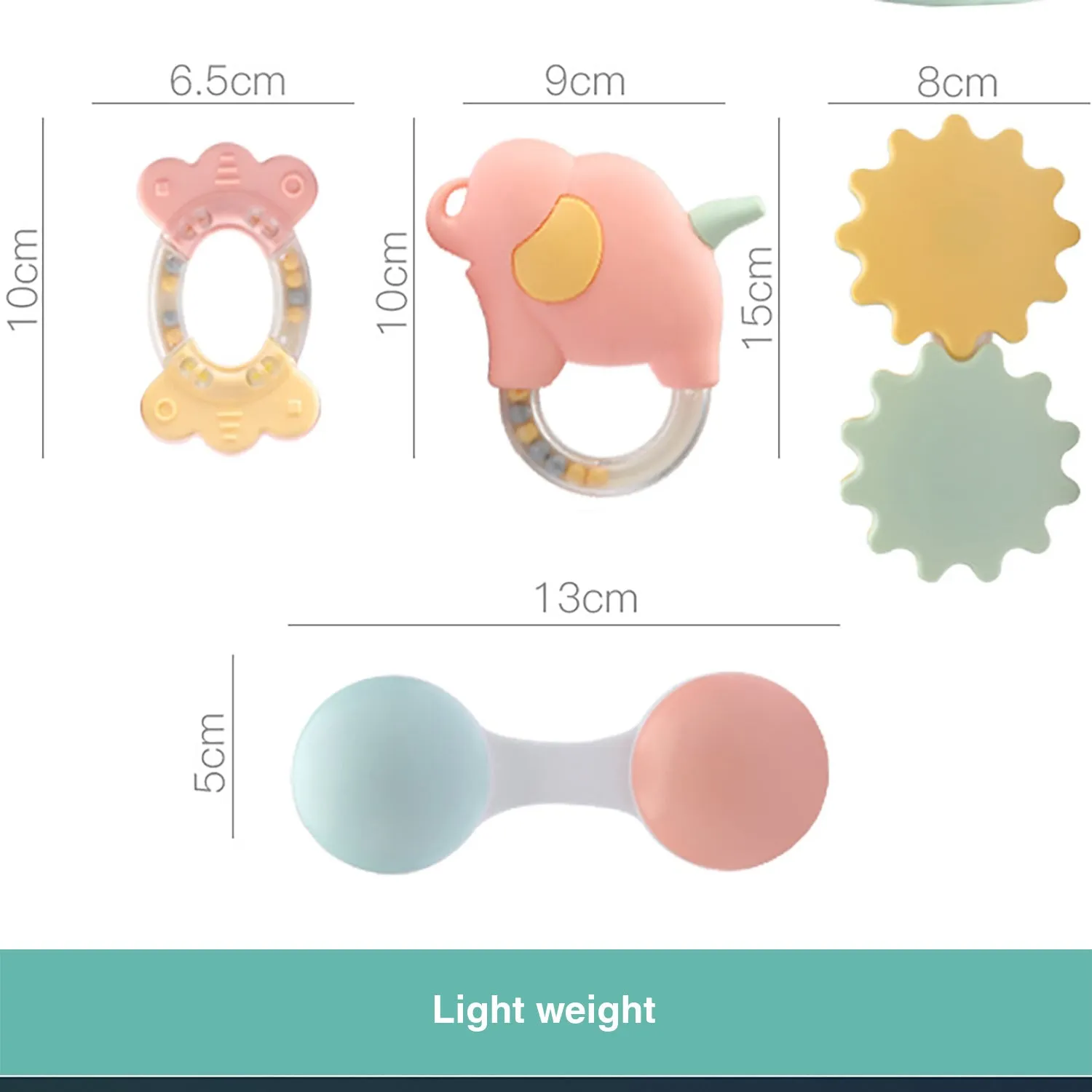 Truboo Baby Rattles And Teethers Grab Toy Set For Newborn Infant 3 6 9 12 Month