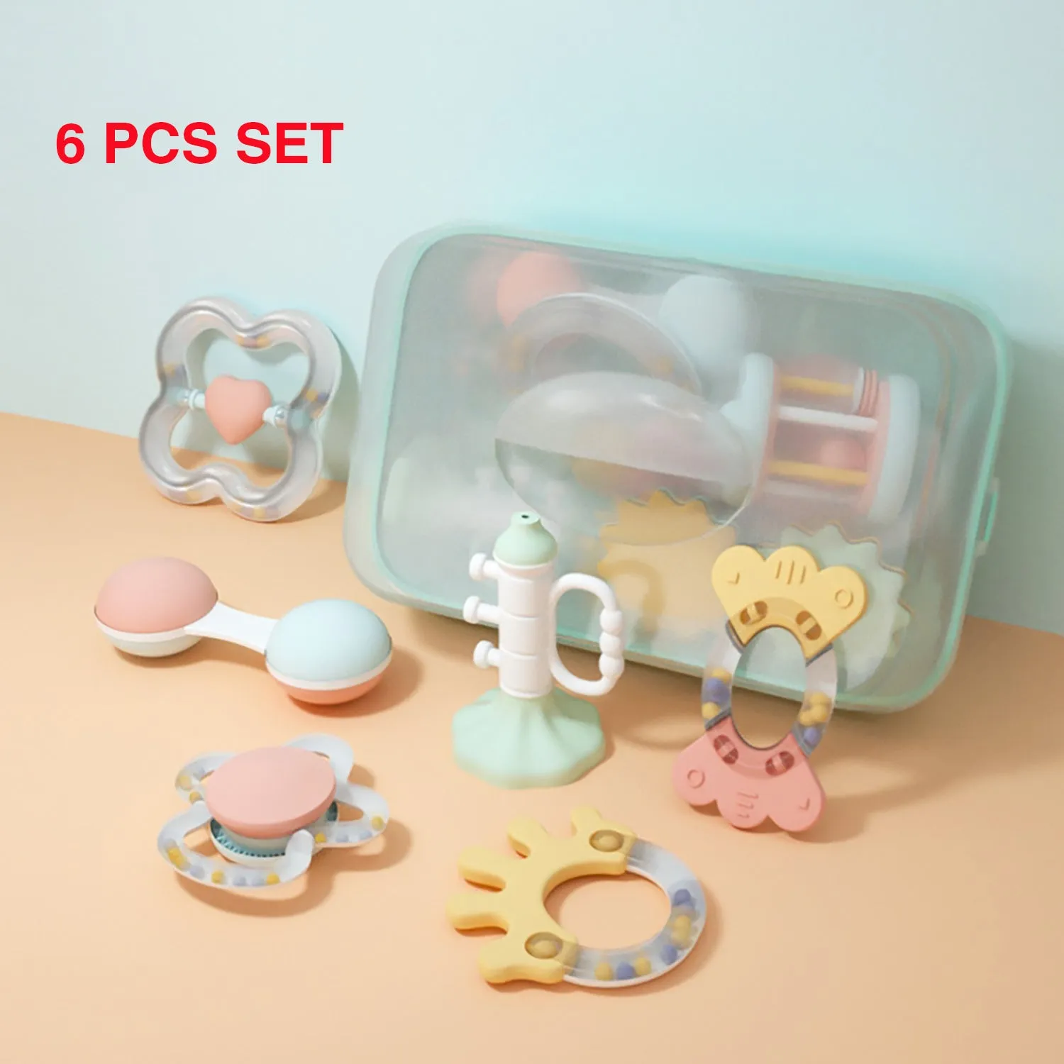 Truboo Baby Rattles And Teethers Grab Toy Set For Newborn Infant 3 6 9 12 Month