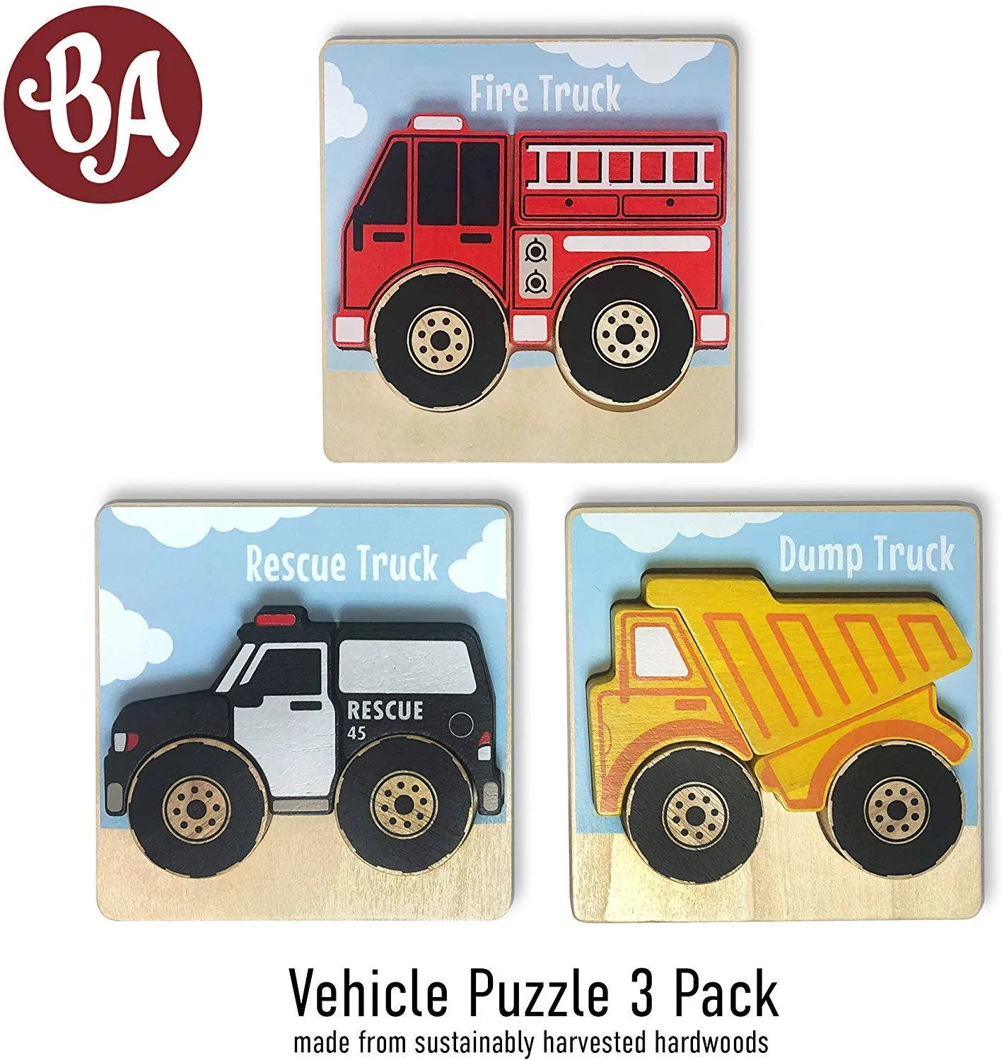 Truck Puzzles 3-Pack S5174
