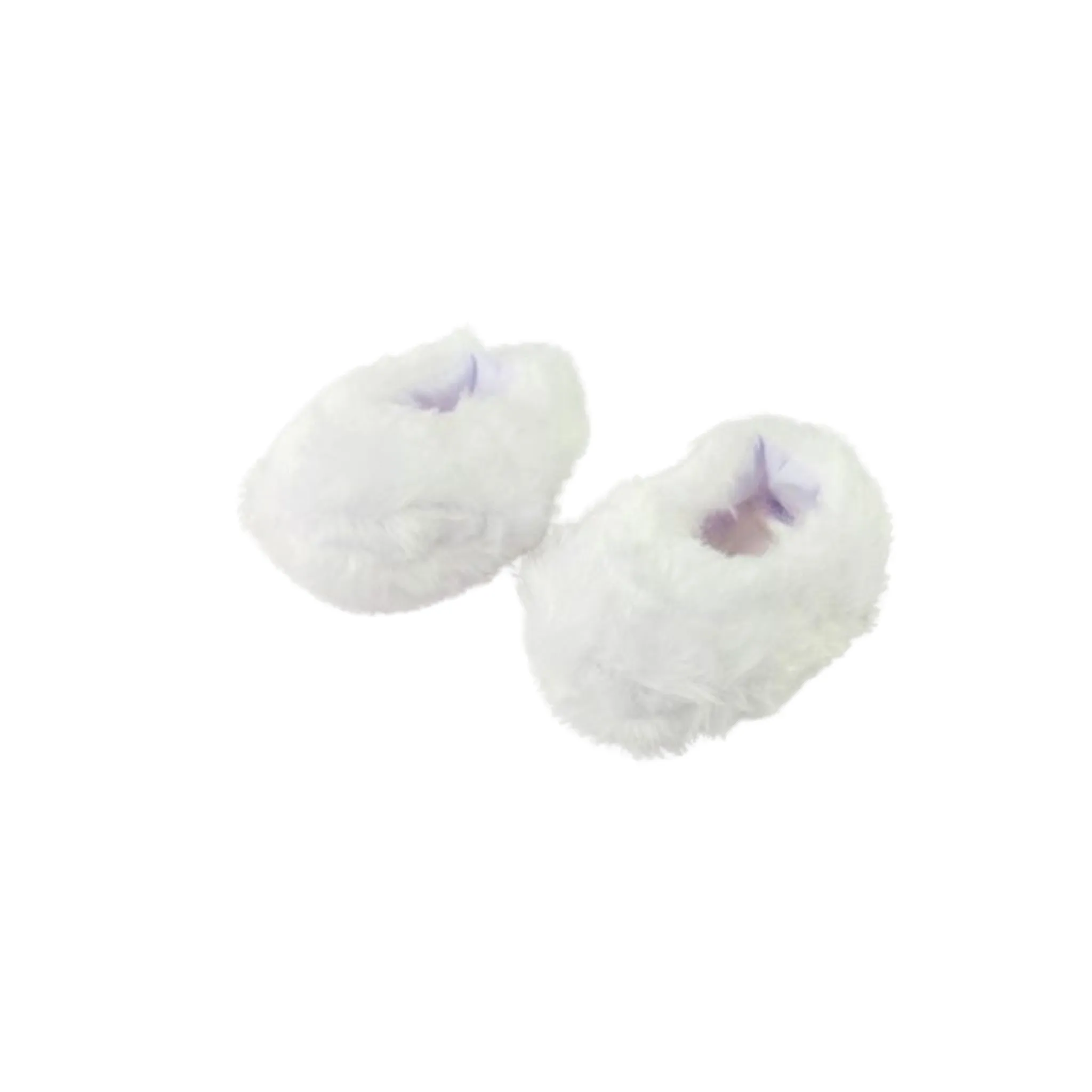 White Fuzzy Slippers for 14 1/2-inch dolls