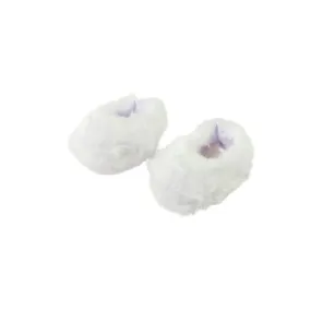 White Fuzzy Slippers for 14 1/2-inch dolls