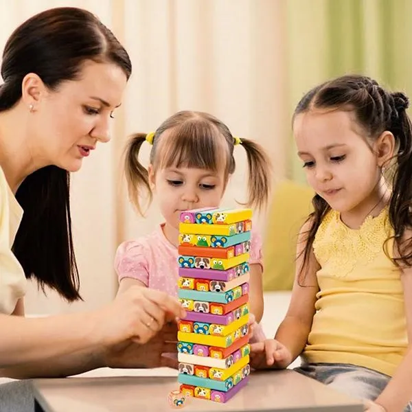Wobbling Tower Animals Game