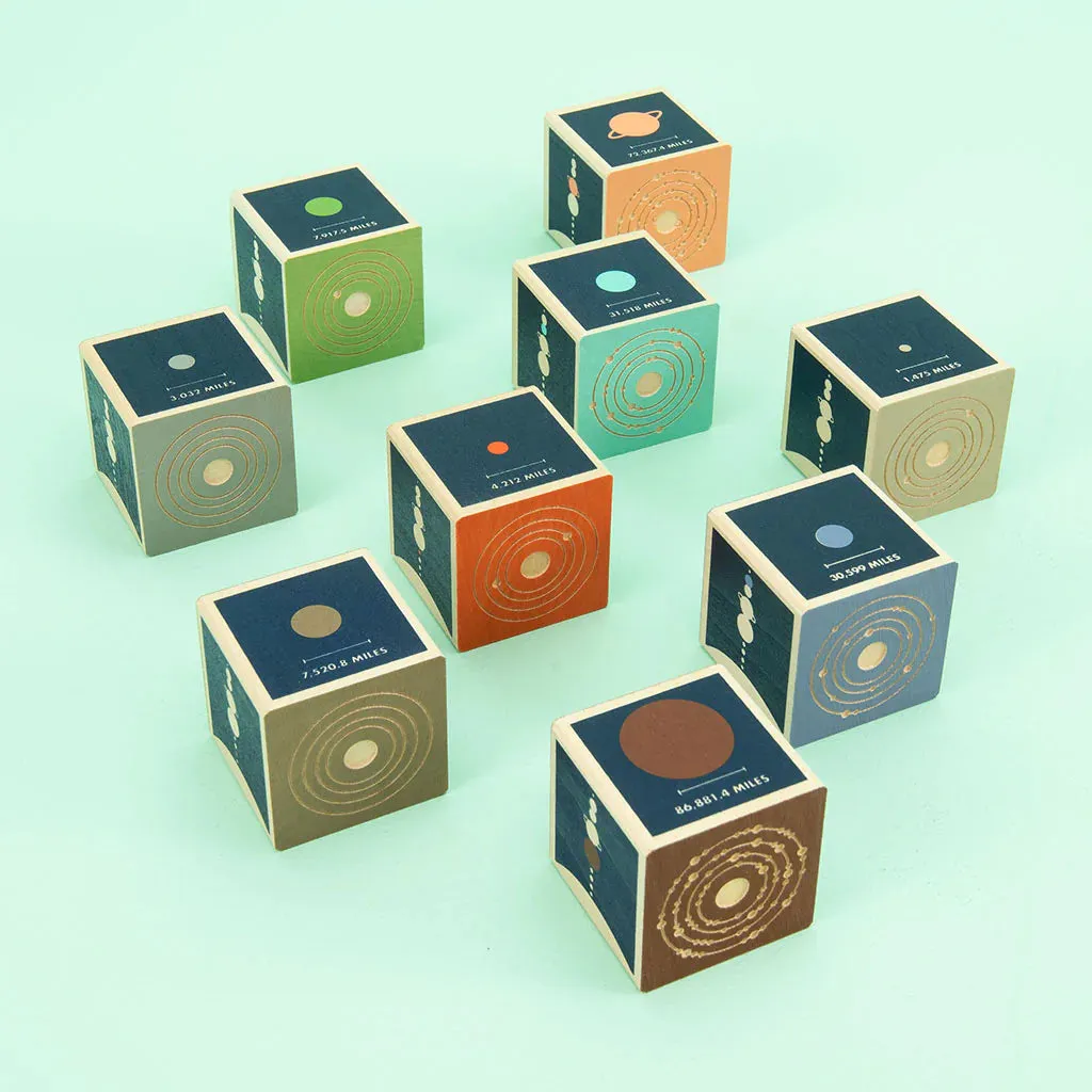 Wooden Planet Blocks