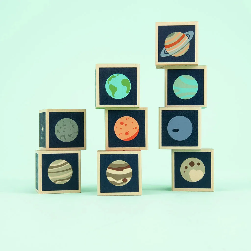 Wooden Planet Blocks