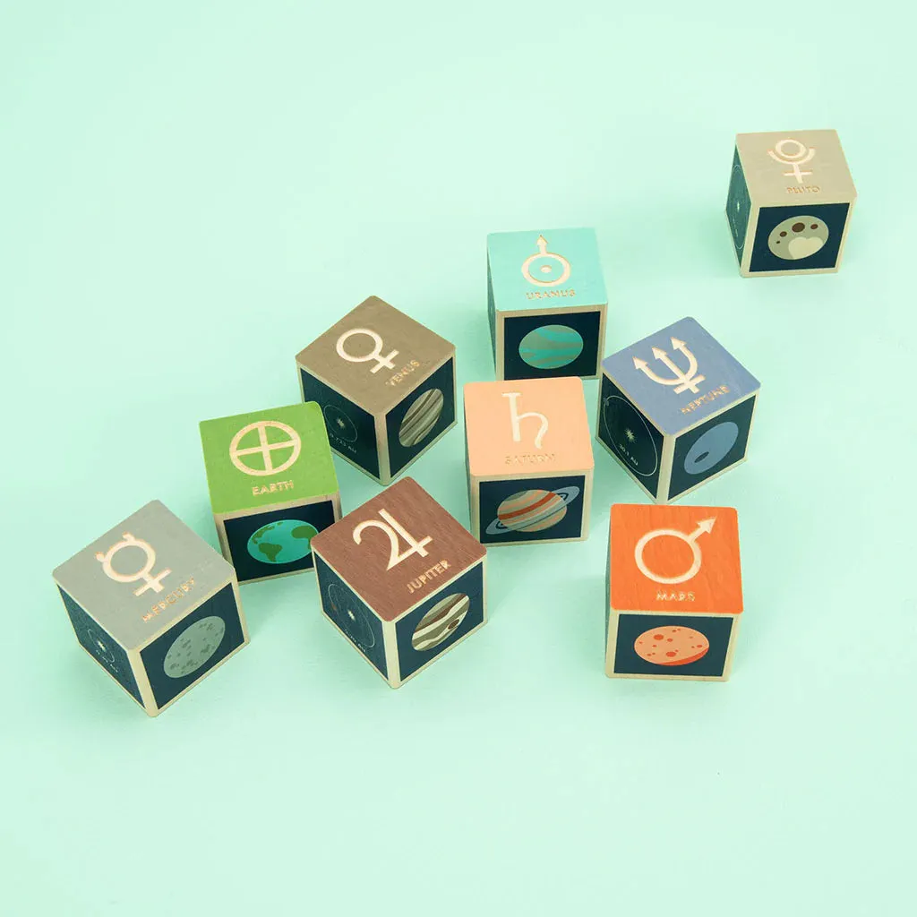 Wooden Planet Blocks