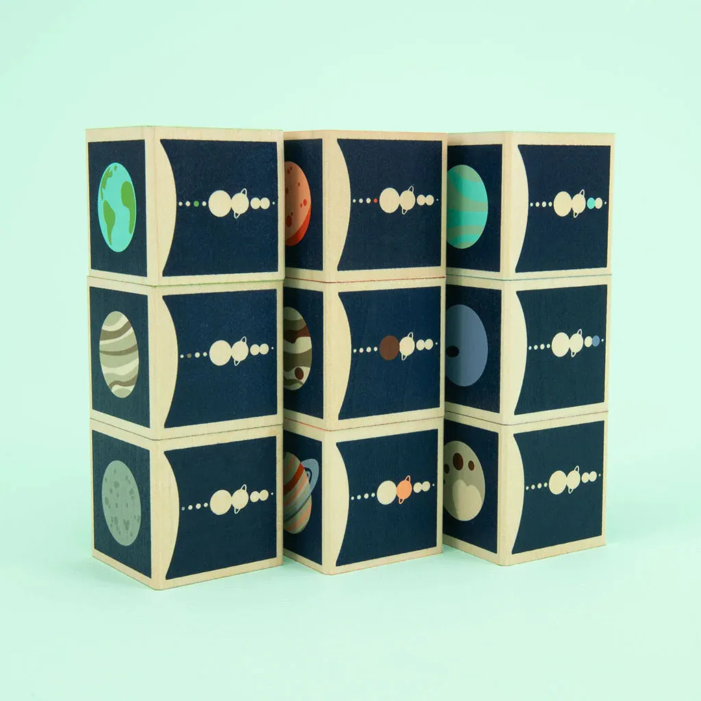 Wooden Planet Blocks