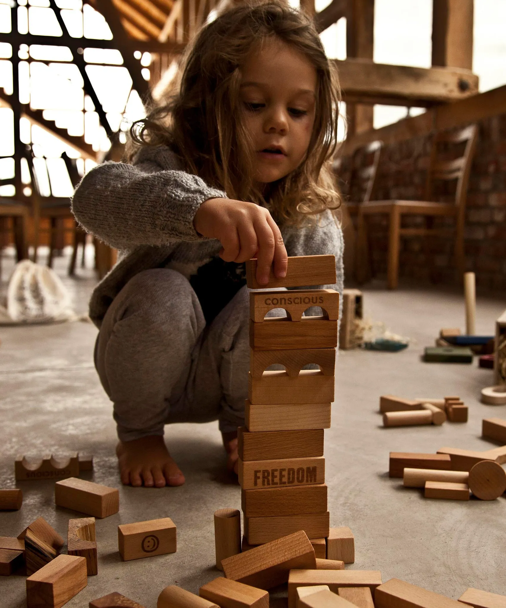 Wooden Story Natural XL Blocks - 63 Tray