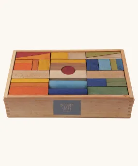 Wooden Story Rainbow XL Blocks - 63 Tray